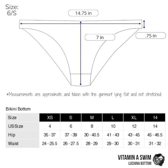 VITAMIN A SWIM LUCIANA BIKINI BOTTOM SAPPHIRE BLUE PLUS SIZE FULL COVERAGE NEW - Picture 12 of 16